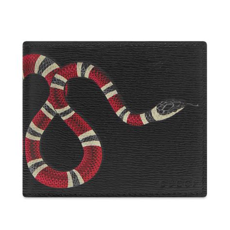 gucci kingsnake print leather wallet|authentic Gucci snake wallet.